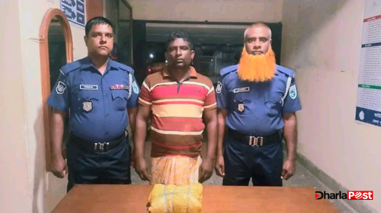 কাউনিয়ায় ১ কেজি গাঁজাসহ রাজারহাটের আশরাফুল গ্রেপ্তার