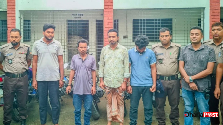 রংপুরে মোটরসাইকেল চোর চক্রের ৪ সদস্য গ্রেপ্তার, ৯টি গাড়ি উদ্ধার
