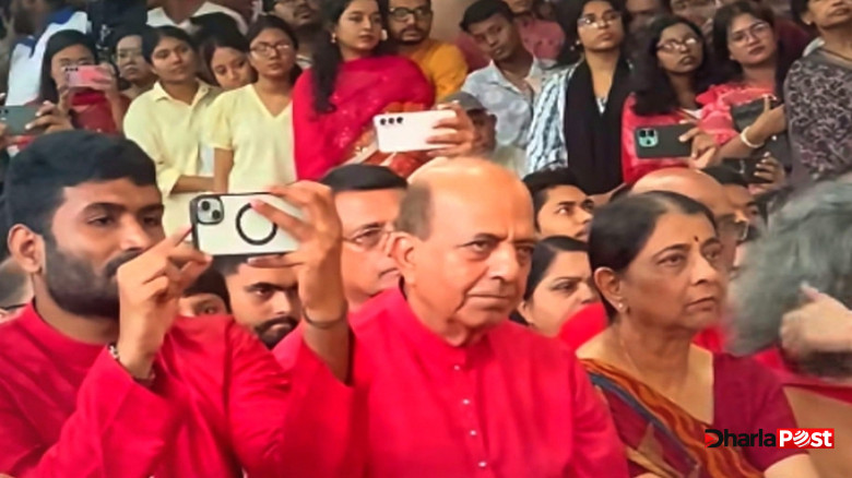 ঢাকেশ্বরী মন্দিরে মহালয়ার উদ্বোধন করলেন ভারতের হাইকমিশনার দীনেশ ত্রিবেদী