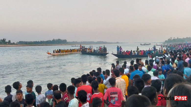 নাগেশ্বরীর নুনখাওয়ায় নৌকা বাইচের সেমিফাইনাল ঘিরে বিতর্ক ও অনিশ্চয়তা
